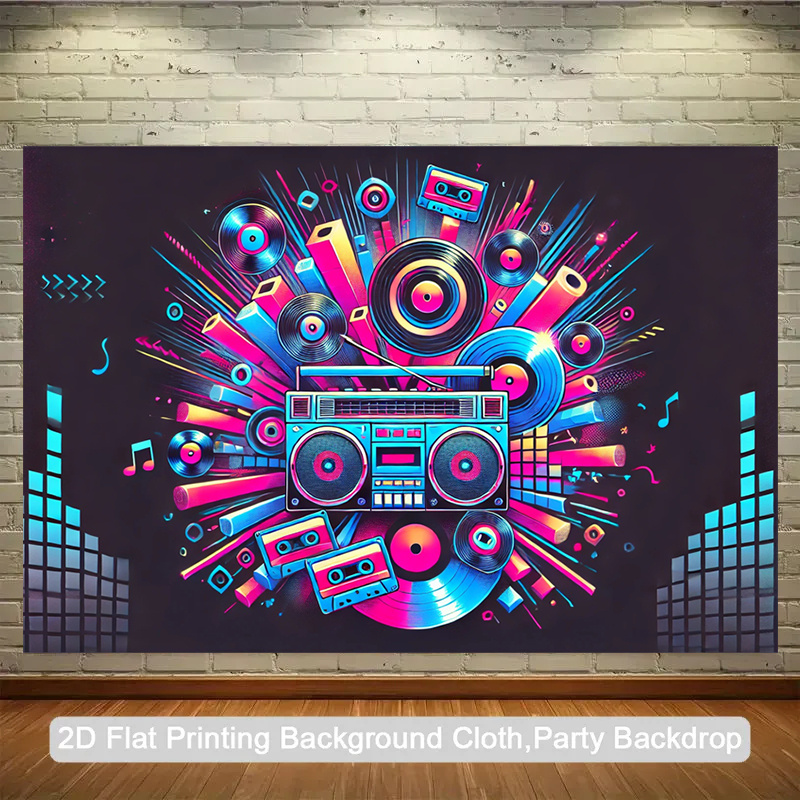 Audio Music Background - منتج مسطح ثنائي الأبعاد، قطعة واحدة.