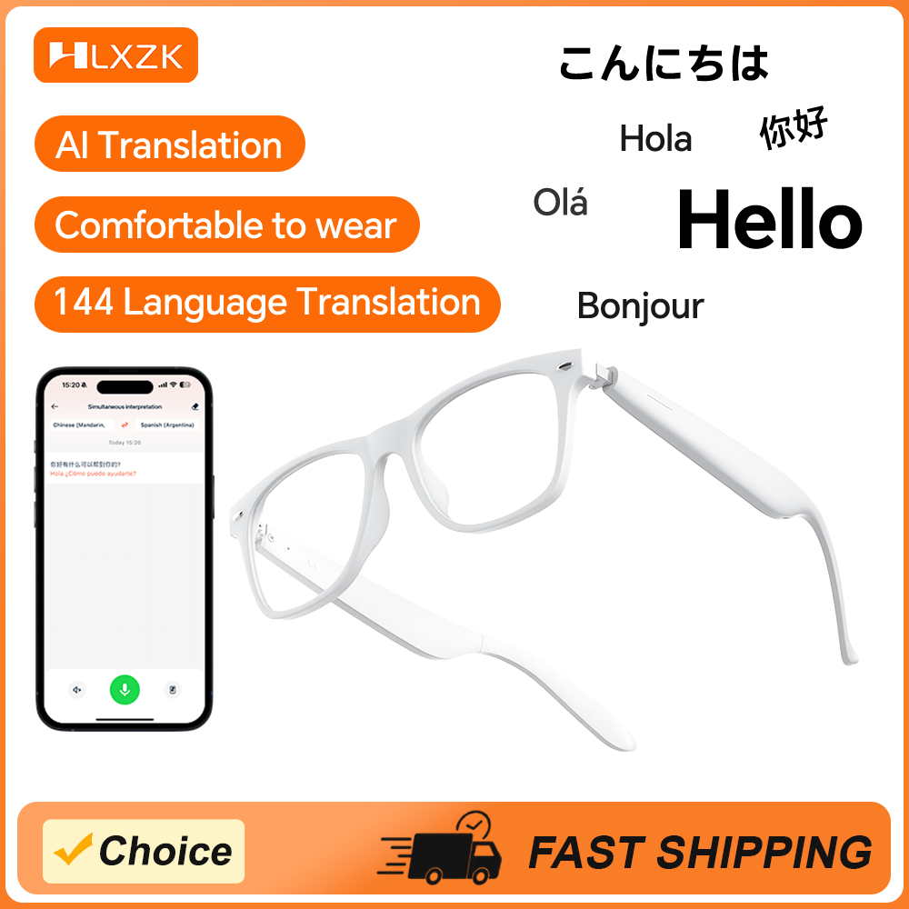 الأعمال AI نظارات مترجم سماعات - مراجعة Audio Music Arabic وسعره