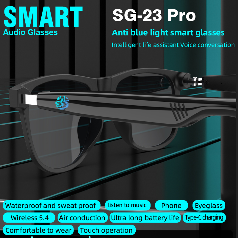 نظارات SG‑23 Pro الذكية للصوت، - مراجعة Audio Music Arabic وسعره