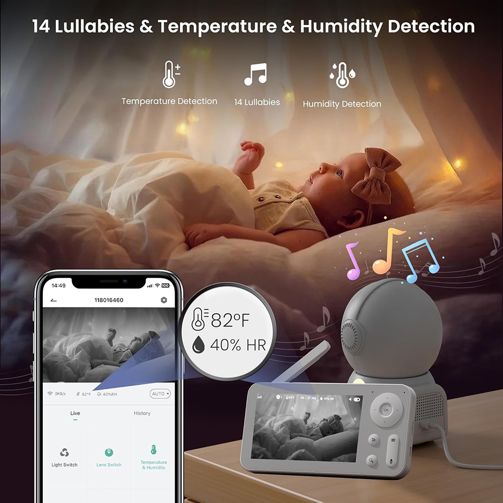 جهاز مراقبة الطفل 2K مع كاميرت - مراجعة Audio Music Videos وسعره